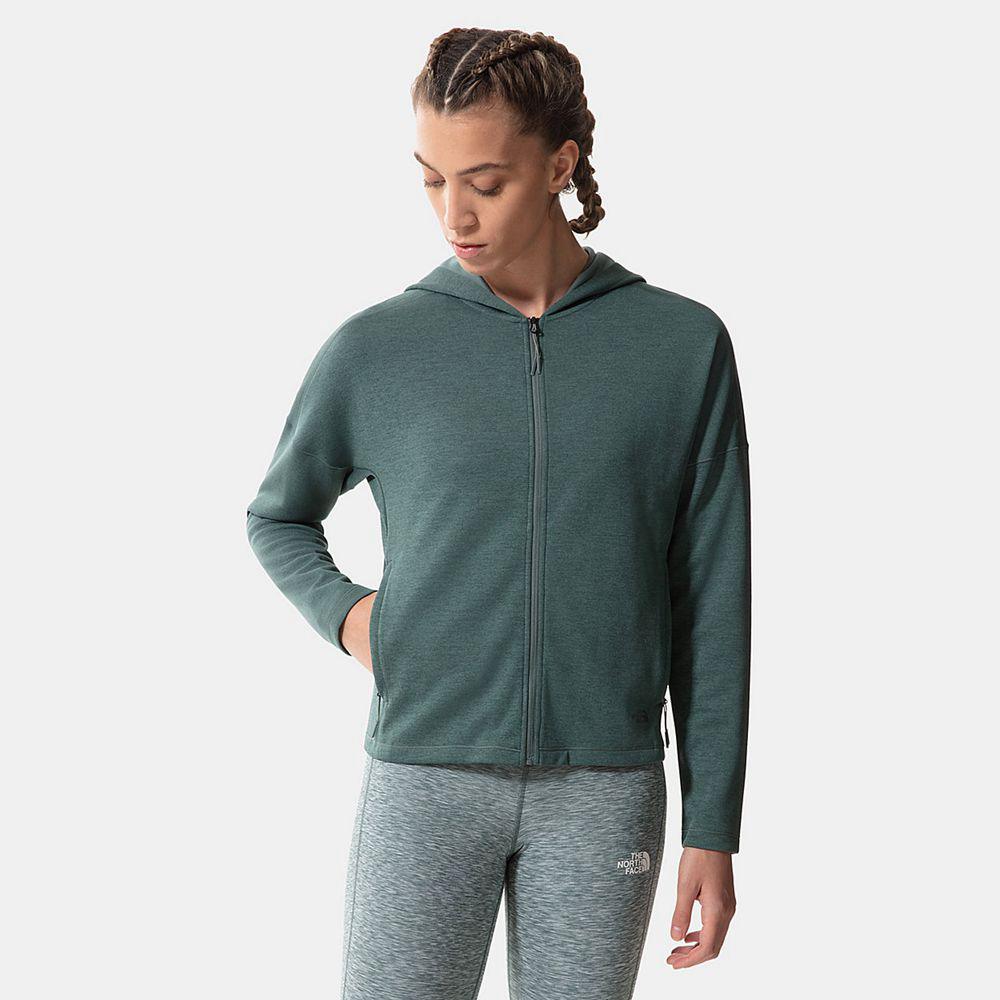 The North Face Active Trail Basin Zip-Up Γυναικεια Φούτερ Hoodie - Πρασινο (ALNI23798)